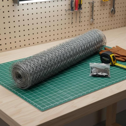 Galvanized chicken wire roll - galvanized,